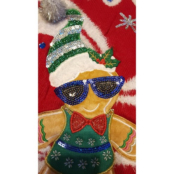 33 Degrees Gingerbread Man Christmas Sweater Size L - Picture 5 of 9